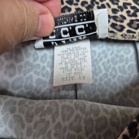 Star City Clothing Co Leopard Print Pencil Skirt Mini Skirt Sz 13 31/23 VINTAGE! - Picture 6 of 6